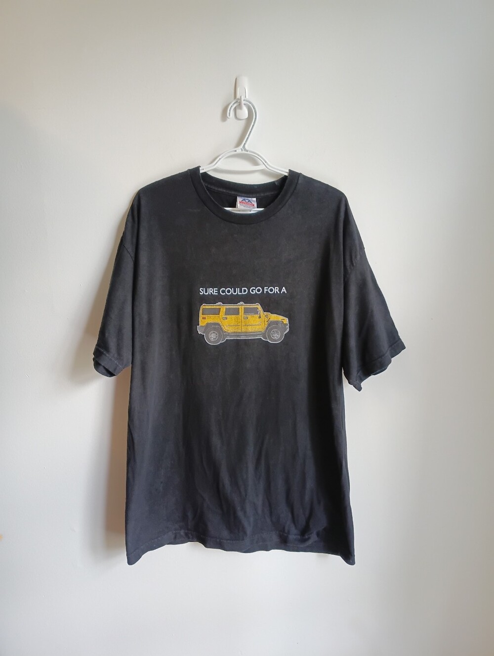 Vintage Black Sure Could Go For A Hummer T Shirt AAA XL Funny Humor Casual